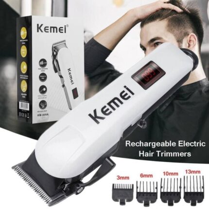 Kemei Km-809A AC/DC system Digital Electric Rechargeable Professional Hair Clipper Trimmer