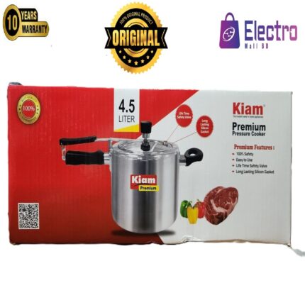 Kiam Premium 4.5L Pressure Cooker — Perfect for Large Families